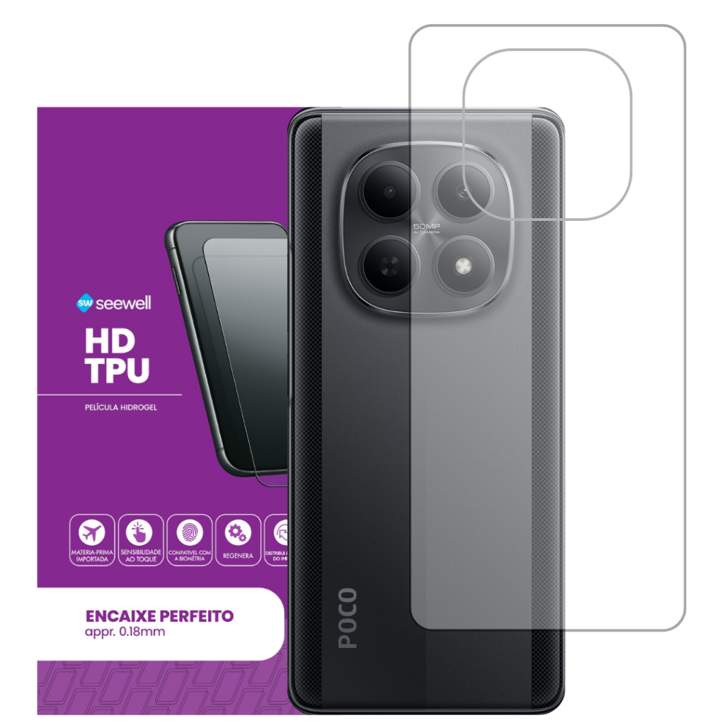Película Hydrogel Hidrogel Traseira Para Xiaomi Poco M8 5g / Poco M8 Pro 5g em Oferta na Shopee