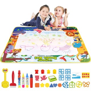 Tapete de Desenho com Água Infantil Educativo, Mágico, com Caneta e Carimbos 3 tamanhos D…