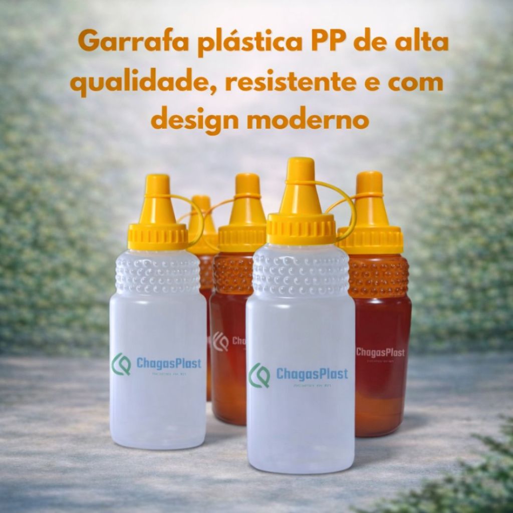 Detalhes do Bisnagas Para Mel 500g (350ml) – 35 Unidades de Frasco c/ Tampa Dosadora – Virgem Atoxico –  Atacado