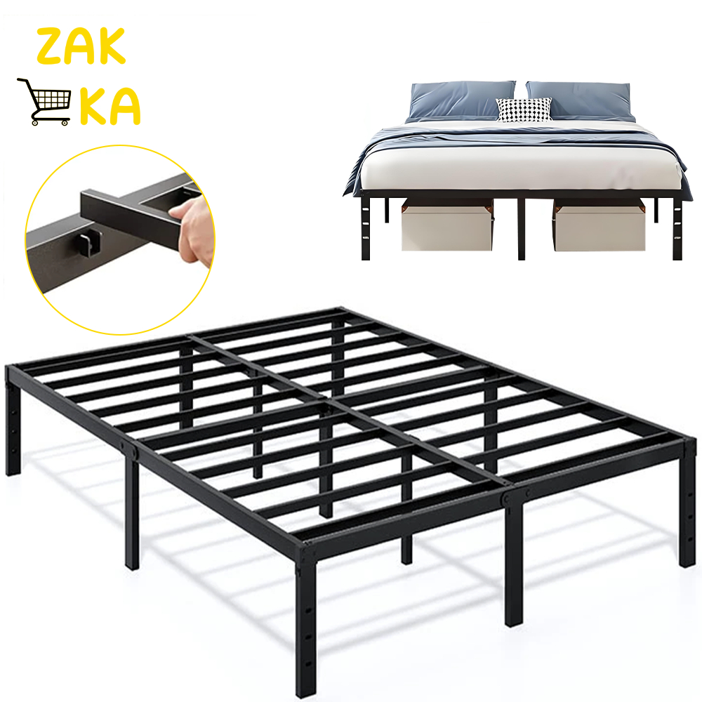 Estrado De Metal Para Cama De Casal /Cama de Solteiro, Fácil De Instalar e Dobrável Com Suportes De Ripas De Aço -O17