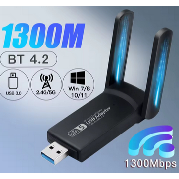 Adaptador wifi usb dual band 2.4g e 5g receptor sem fio original