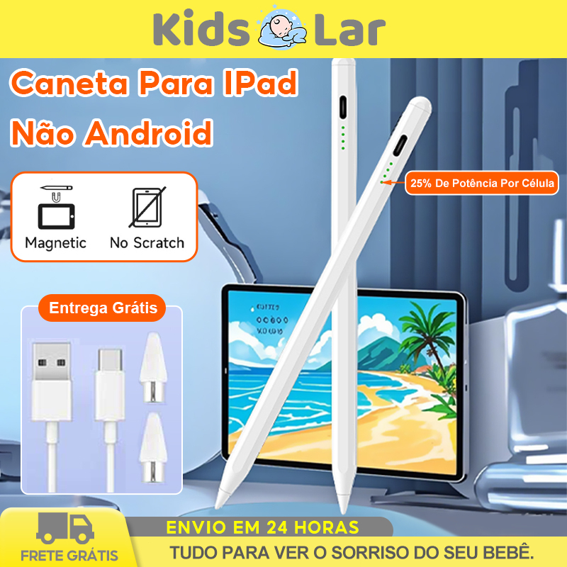 Caneta Stylus Touch para iPad Alta Precisão Ponta Fina Escrever/Desenho Rejeição de Palma e Inclinação em Oferta na Shopee