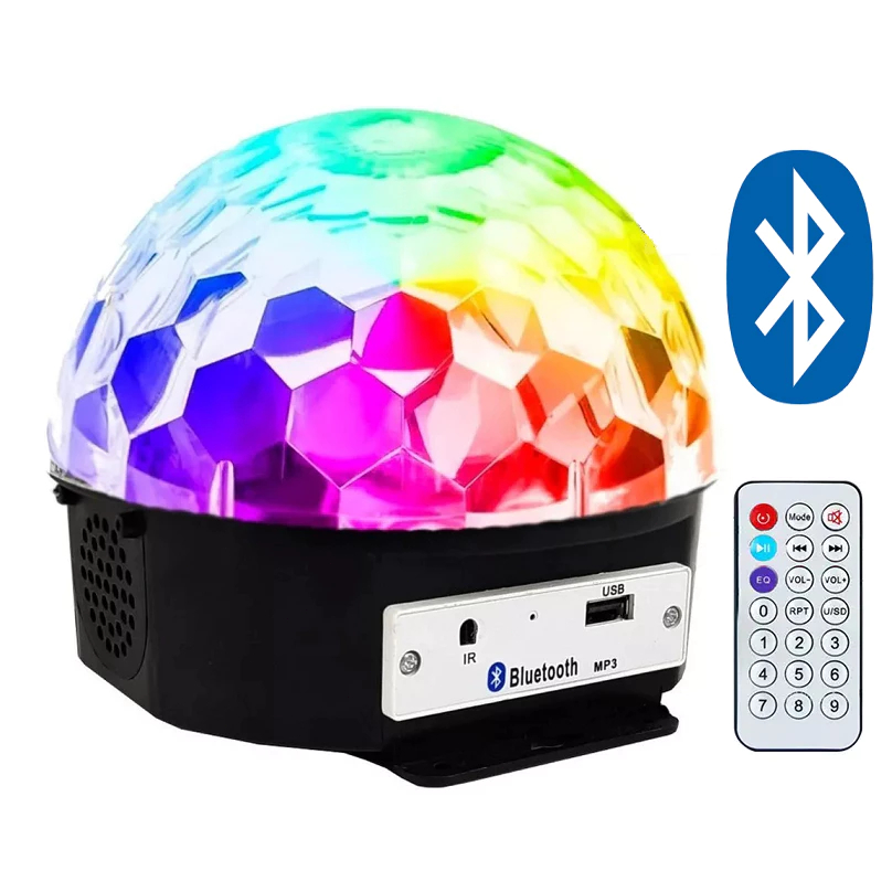 Bola Maluca Led Globo De Luz 9 Cores 24w Rgb Dmx Ritmico Cristal