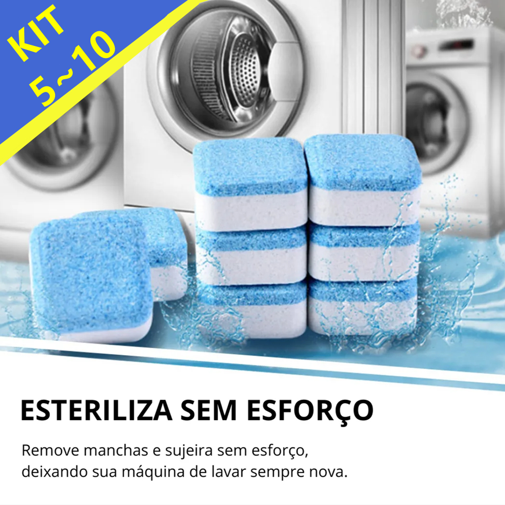 Imagem Limpador de Máquina de Lavar, Comprimido Efervescente Sólido para Remover Manchas Pastilhas para Limpeza KIT2 5PCS