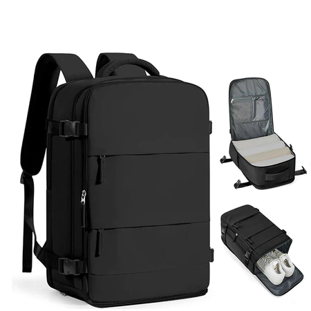 Mochila de Viagem para Homens e Mulheres - Grande Capacidade, Múltiplos Compartimentos, À Prova d'Água, para Notebook