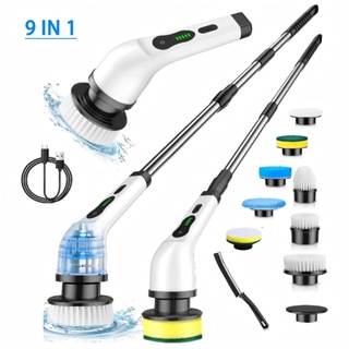 Escova De Limpeza 9 Em 1 Elétrica Giratória Com Cabo Alongador em Oferta na Shopee