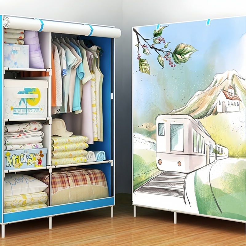 Portátil Multifuncional Guarda Roupa Dobrável Organizador De Roupas Promoção