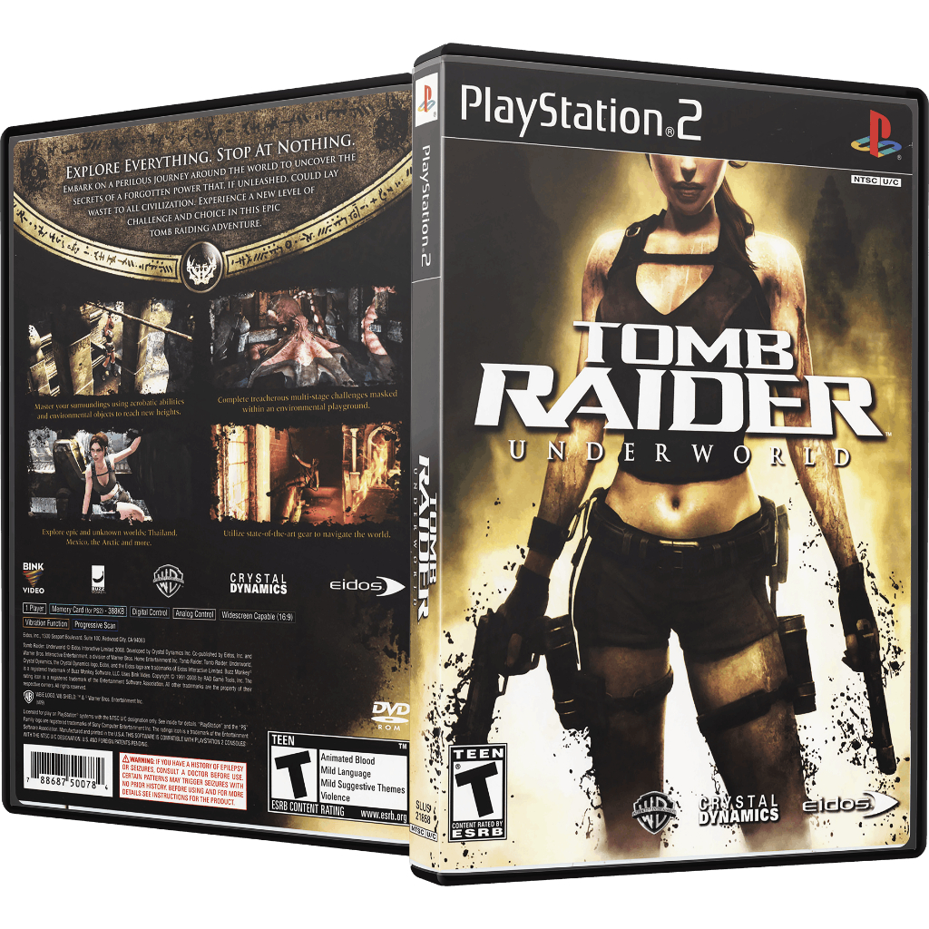 Tomb Raider Underworld PS2 – Mídia Física Com Encarte + Box Completo