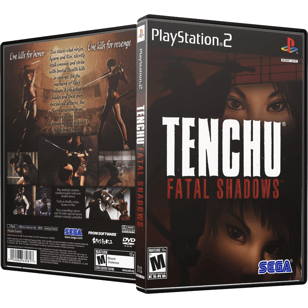 Tenchu: Fatal Shadows PS2 – Mídia Física Com Encarte + Box Completo