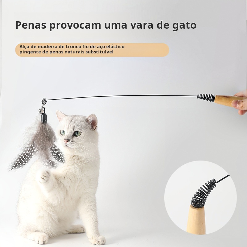 Varinha de Gat/Varinha com Penas/Pau de Brincar para Gatos/Brinquedo Teaser para Gatos/brinquedos para gatos