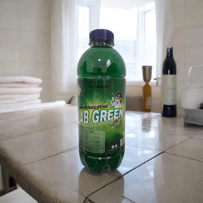 Sabão Querosene Lab Green 1litro tira gordura sujeiras difíceis vidro cozinha