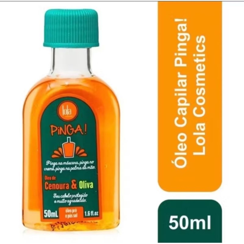 Óleo Capilar Lola Cosmetics Pinga Cenoura e oliva 50ml em Oferta na Shopee