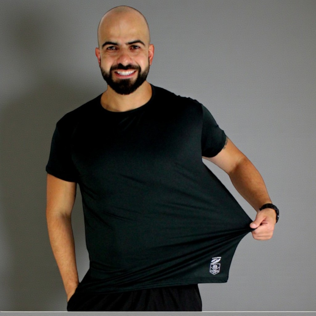 Camiseta Dry-fit Elastano Masculina Treino Academia Confortavel Fresca Exercícios Corrida Uniforme