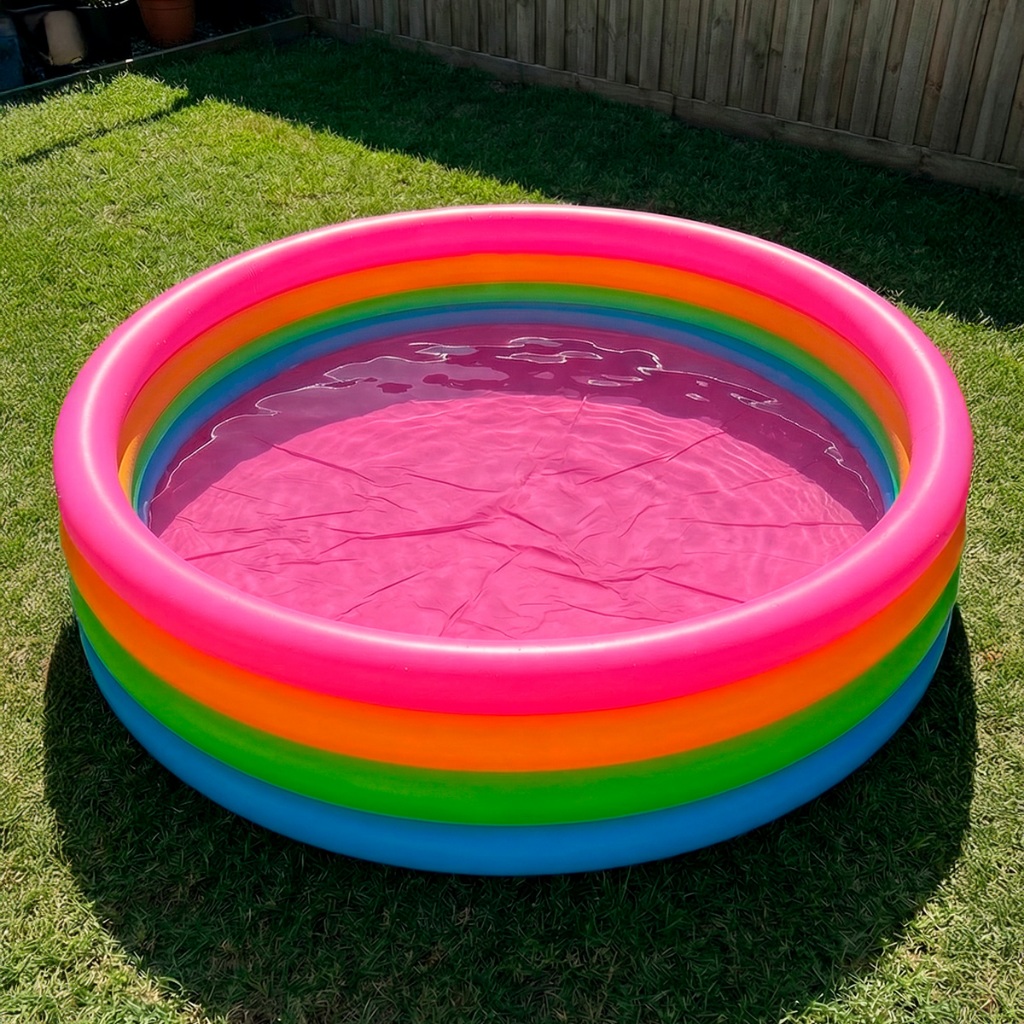 Piscina Inflável Grande 600 Litros 160x40cm Multiuso - 4 Camadas Fundo Rosa - PVC Resistente - Selo Inmetro - QUEEN SHOP em Oferta na Shopee