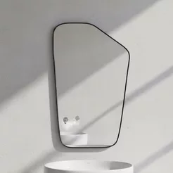 Espelho Grande Decorativo Orgânico Sala 44x64cm Modelo Texas