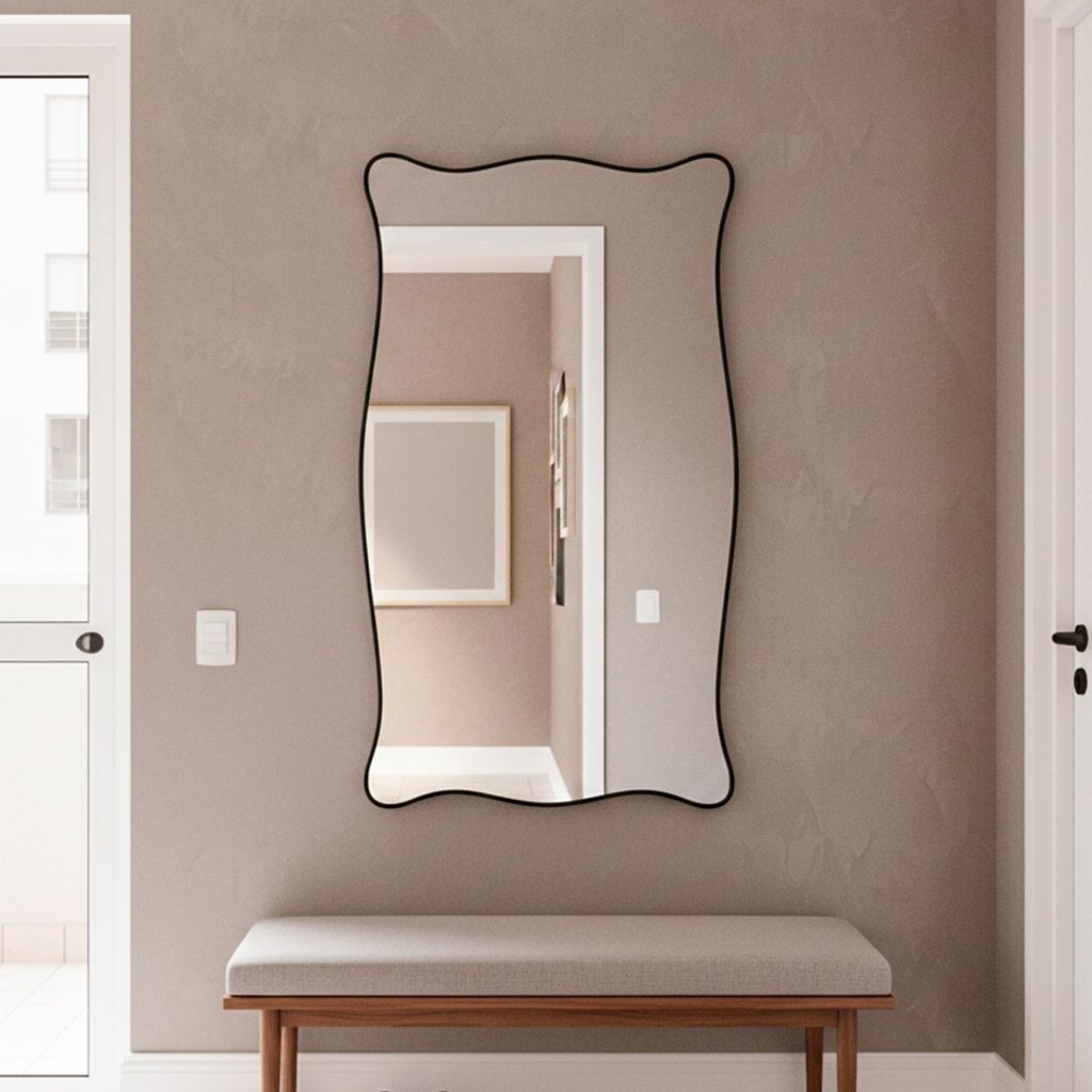 Espelho Do Pinterest Grande Orgânico 44x64cm - Mod. Paris em Oferta na Shopee