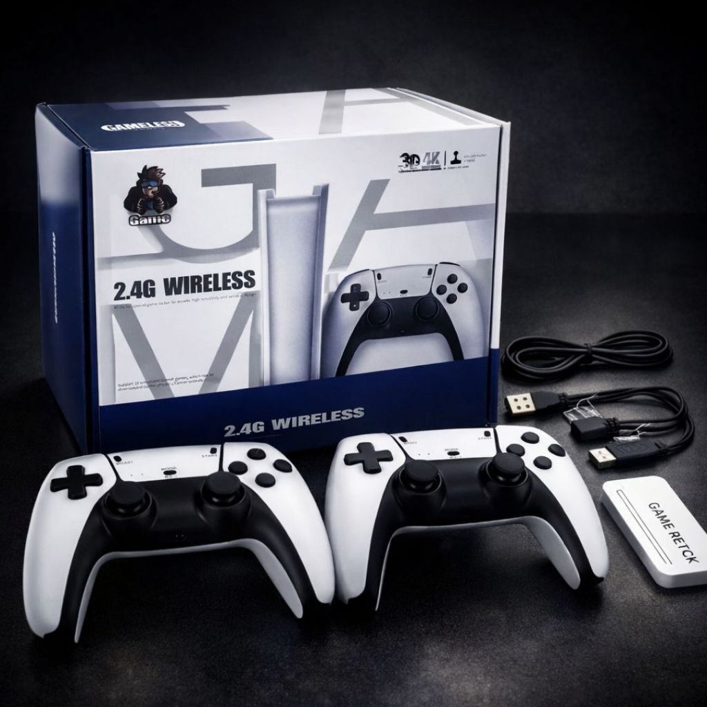 Game Stick TV 4K Modelo PS5 Mini com 2 Controles Mais de 20Mil Jogos em Oferta na Shopee