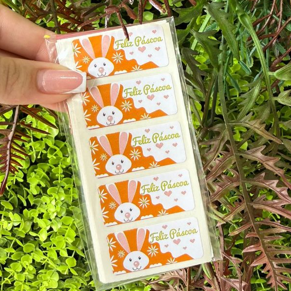 Kit 500 Etiquetas Adesivas De Páscoa em Oferta na Shopee