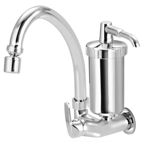 Torneira Com Filtro Monocomando Para Cozinha De Parede Luxo Preto Cromado Arejador Articulado 4.2 Avaliação 4.2 de 5. 18