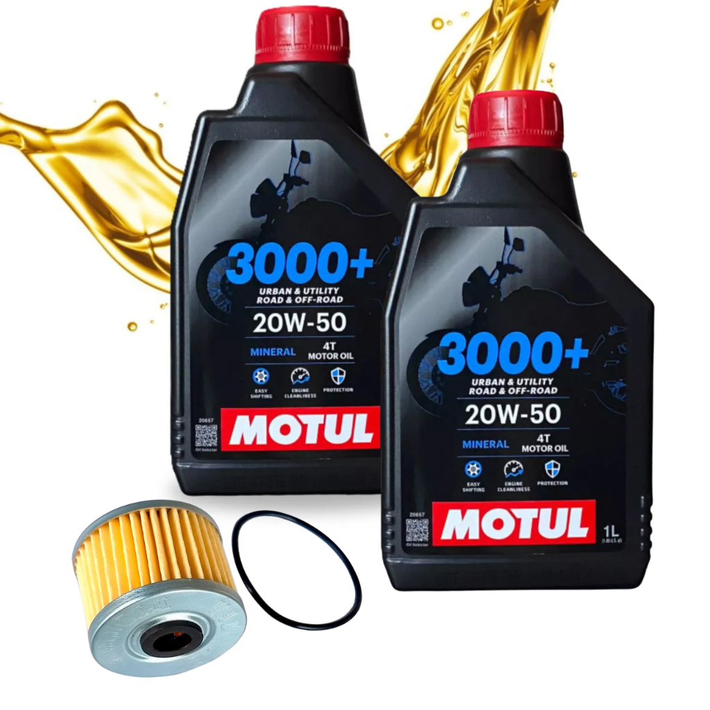 Kit Óleo Motul 3000+ 20w50 Mineral + Filtro Óleo Cb 300 / Xre 300 / Cbx 250 Twister Até 2008