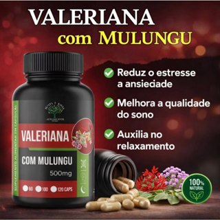 V@leRi@N@ Com Mulungu - Suplemento Natural 500Mg 120 Cápsulas em Oferta na Shopee