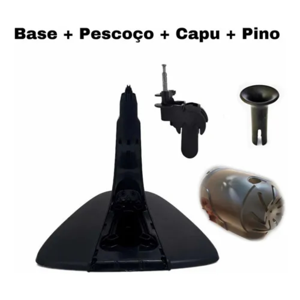Base Ventilador Arno + 1 Capu + 1 Pescoço + 1 Pino Arno Silence Force 40cm Preto
