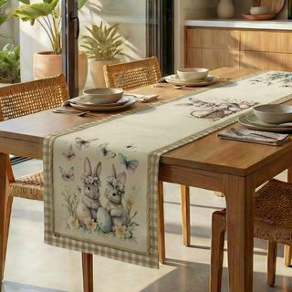 Caminho de Mesa Trilho Passadeira Toalha Estampada 4 ou 6 Lugares 1,45x0,45 Páscoa Vaipramix em Oferta na Shopee