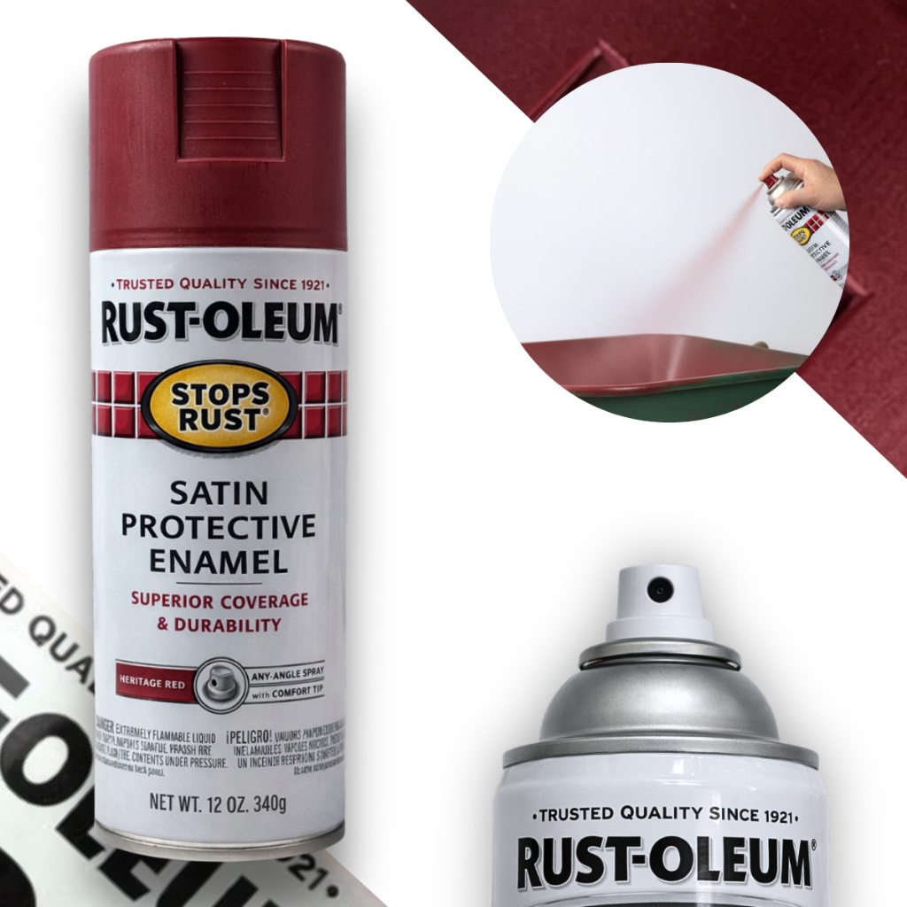 Spray Vermelho Acetinado Antiferrugem Metal Protection Rust Oleum em Oferta na Shopee