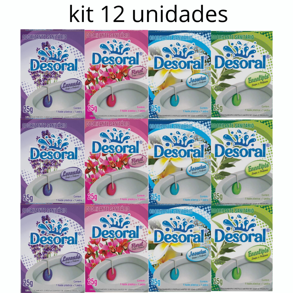 12UN Odorizante Pedra Sanitária 25g Desoral