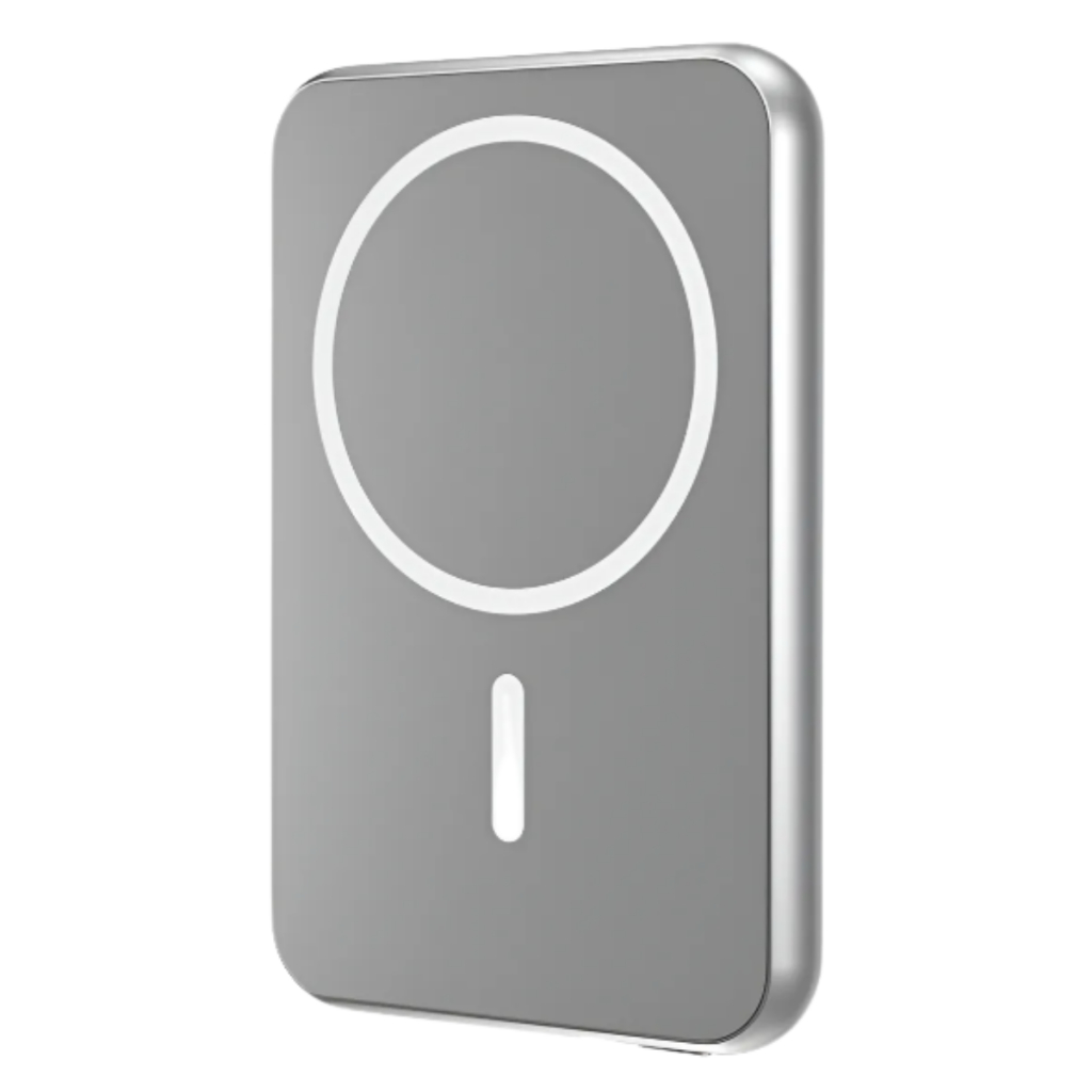 Power Bank Magnético Geonav 5.000mAh 20W | Carregamento por Indução | USB-C | Prata