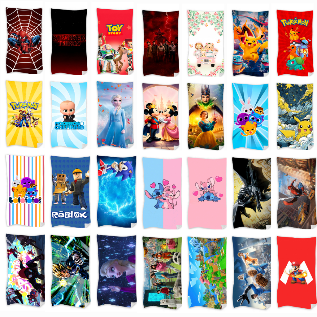 Toalha De Banho Infantil Toalha Infantil Menino Menina Toalhas De Praia Infantis Toalha De Criança Toalha Estampada em Oferta na Shopee