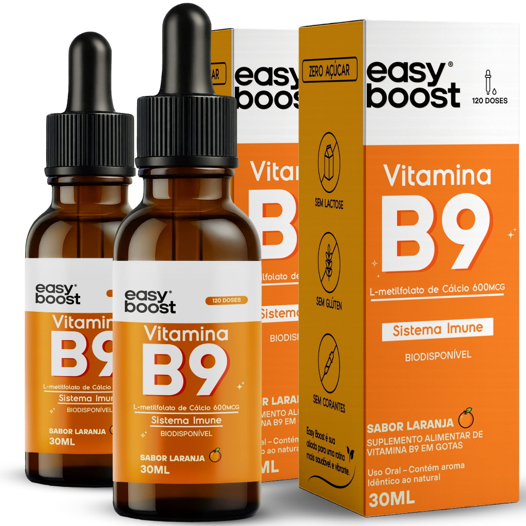 L-metilfolato De Cálcio Easy Boost Vitamina B9 - 2x 60ml