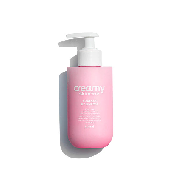Creamy Skincare Emulsão de Limpeza Peles Secas e Sensíveis 200ml em Oferta na Shopee