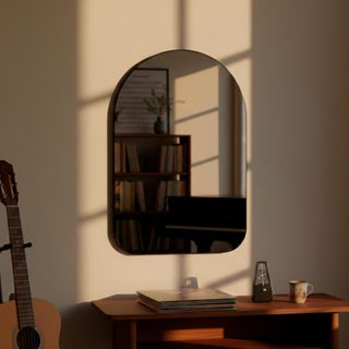 Espelho Orgânico Moderno Sala Quarto Banheiro Lavabo 64x44cm em Couro 3cm - Mod. Pinterest Capela em Oferta na Shopee