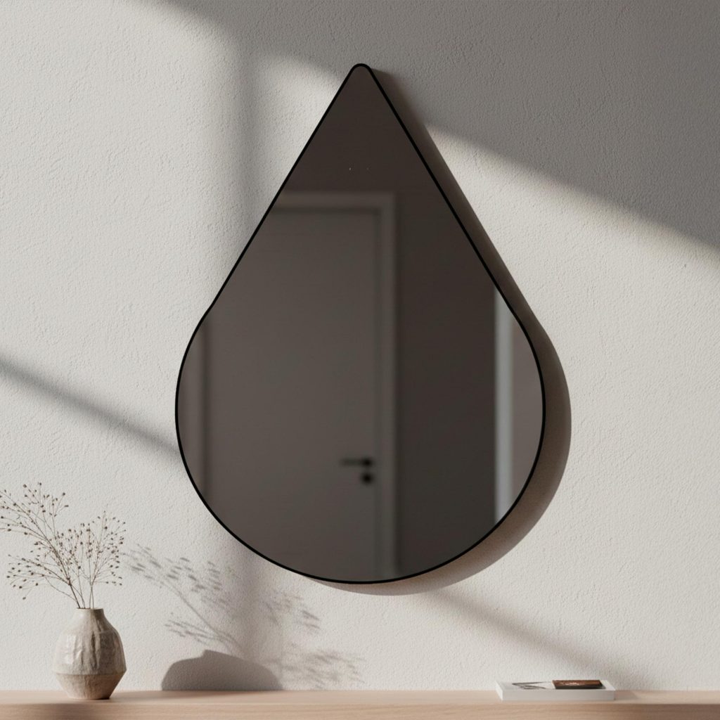 Espelho do Pinterest de Parede Orgânico Corpo Inteiro Decorativo 44x64cm - Mod. Retrô Gota em Oferta na Shopee