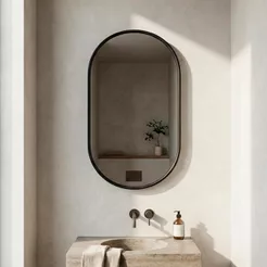 Espelho do Pinterest de Parede Orgânico Corpo Inteiro Decorativo 44x64cm - Mod. Pílula