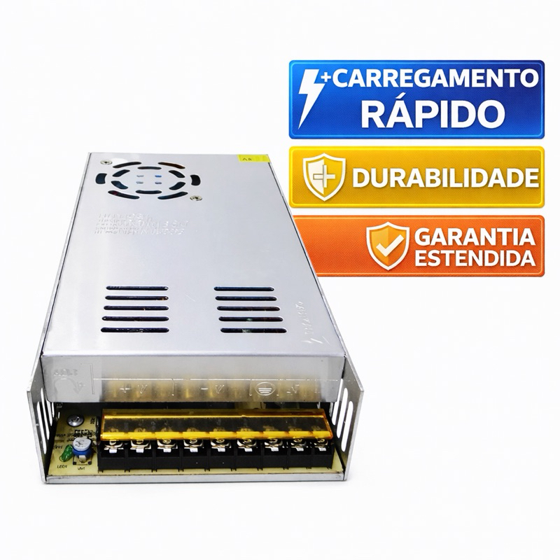 Fonte Automotiva Chaveada 50 Amperes.11-15V 600W  + ACOMPANHA MANUAL DE INSTAÇÃO