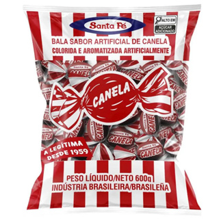 BALA CANELA 600G SANTA FE original em Oferta na Shopee
