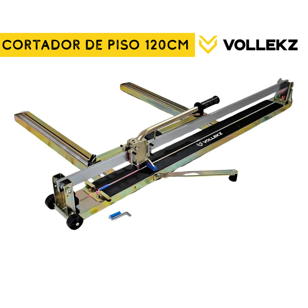Riscadeira/Cortador de Piso Porcelanato 120cm Vollekz Com Laser Profissional 23 Rolamentos