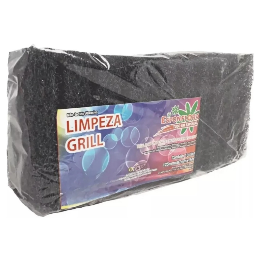 Esponja de Limpeza Grill Limpa Grelha 10UN