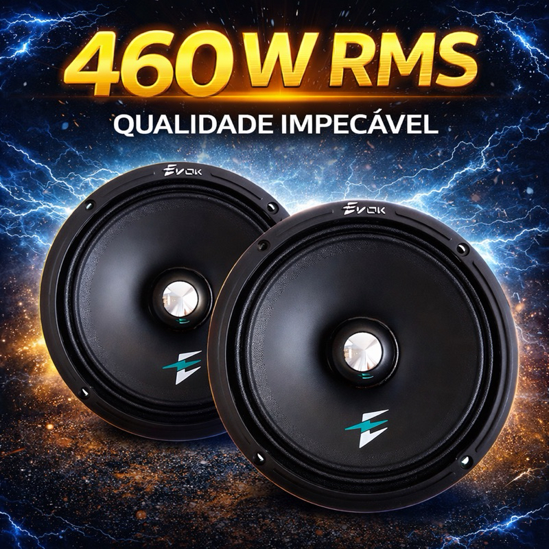 Auto Falante Mid Bass Evok Audio 6 Polegadas 460 Wrms Par 4ohms Preto Melhor do Que Zetta Audio Brinde — R$ 425,50 em Shopee, 27% OFF