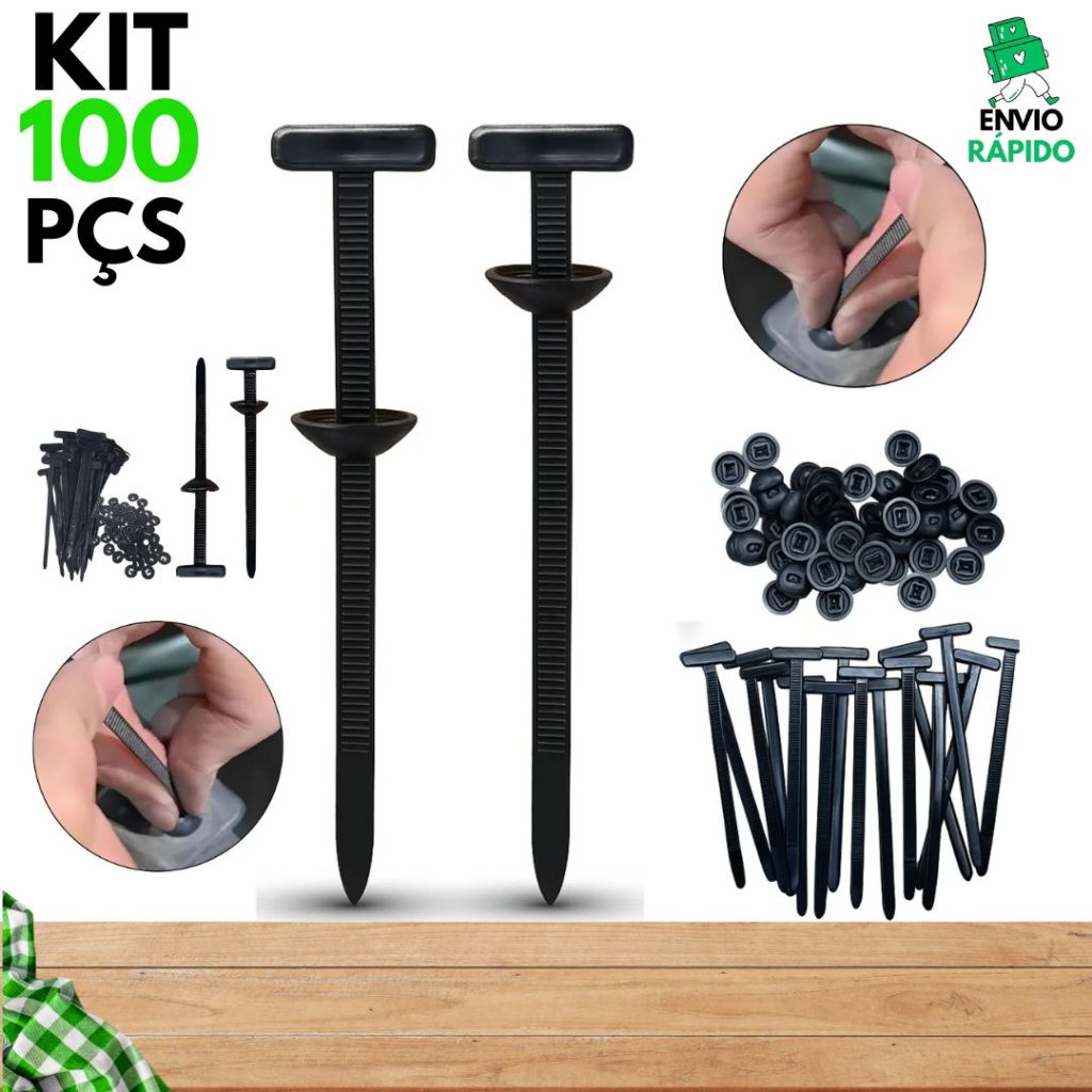 Kit Abraçadeira Nylon Enforca Gato Cinta Fivela Plástica Universal Travamento Automático Carro em Oferta na Shopee