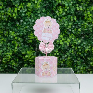 10 Unidades Centro de mesa Festa Chá Ursinha Princesa Rosa em Oferta na Shopee