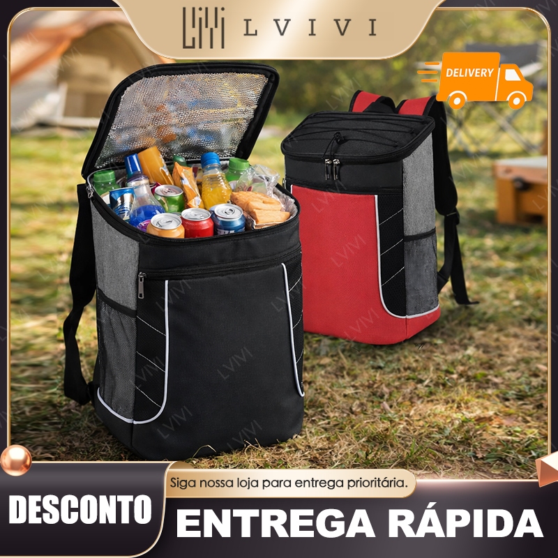Bolsa Mochila térmica 22litros bag para marmita trabalho academia praia churrasco