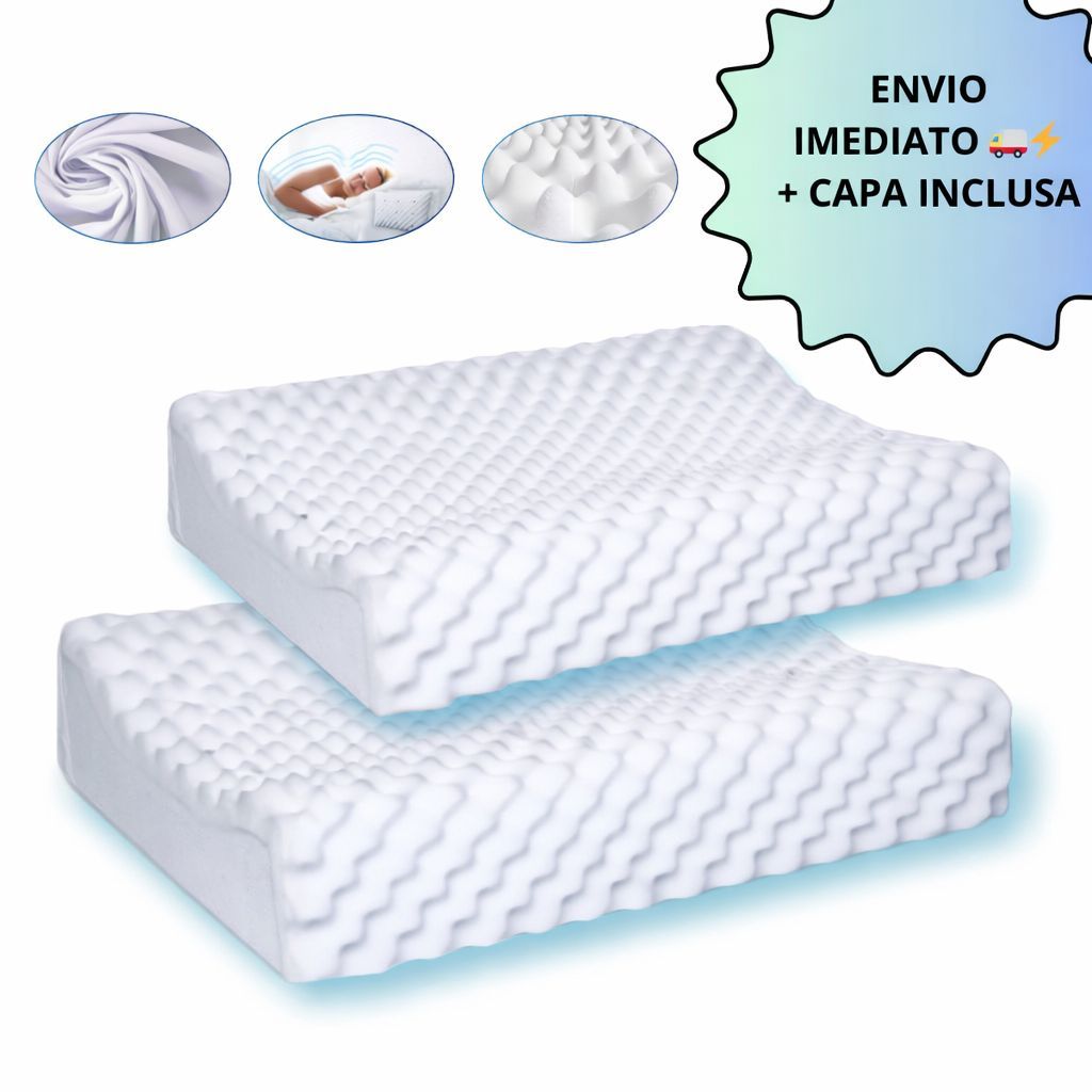 Travesseiro Cervical Ortopédico Terapêutico Alivia Dor Anti Ronco Latex Espuma Soft  ENVIO IMEDIATO