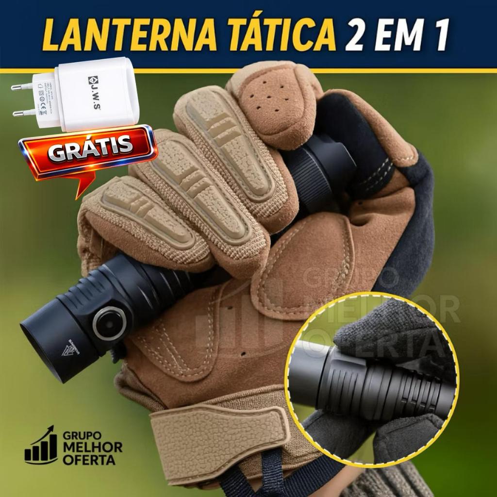 Lanterna Tática EDC LED ST40 Policial Militar Recarregável USB-C Patrulha Segurança Camping
