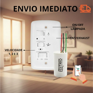 Controle de Velocidade Ventilador de Teto – Capacitivo 127V ou 220V em Oferta na Shopee
