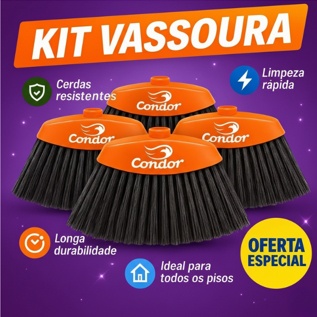 Vassouras Condor Sintéticas Multiuso em Oferta na Shopee