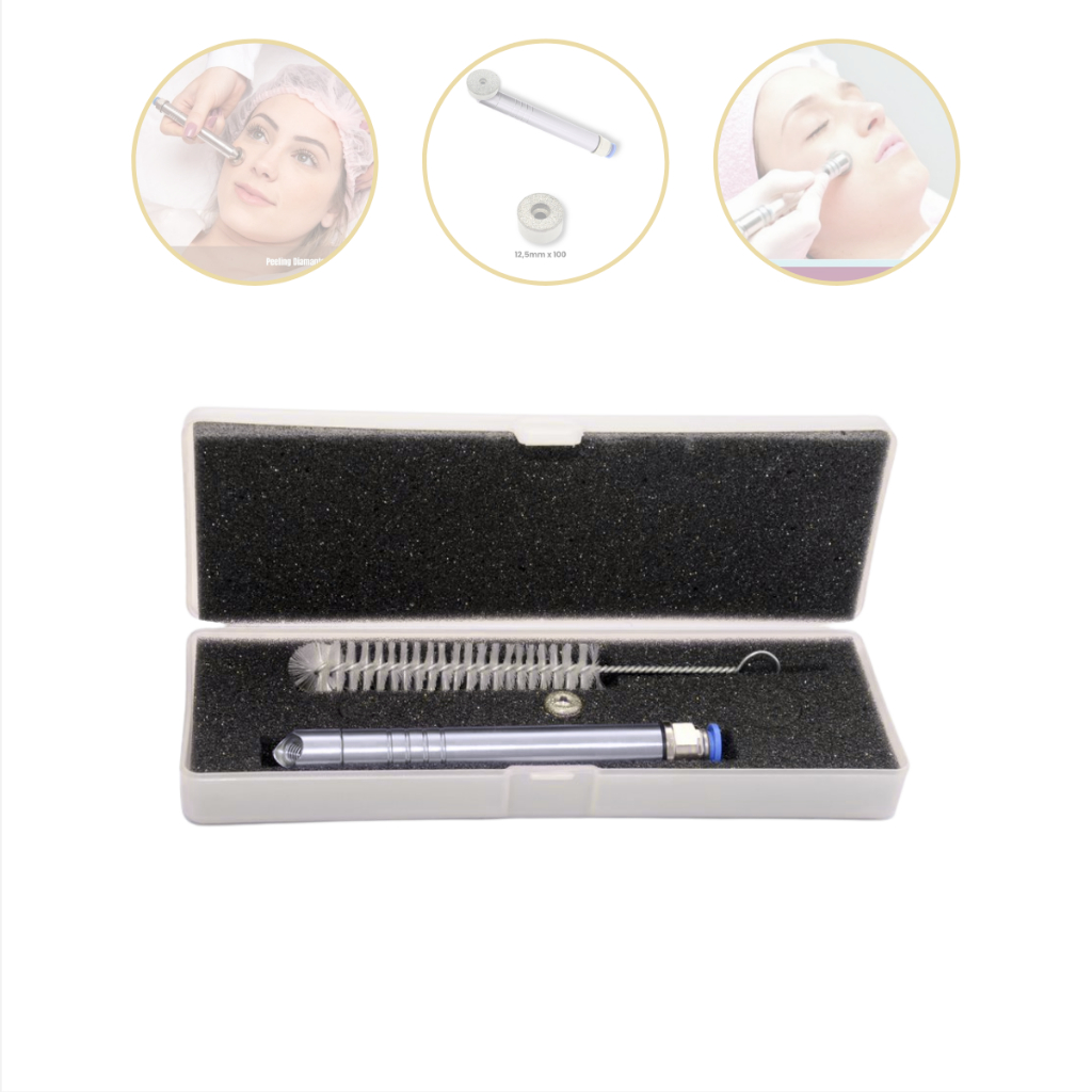Caneta Peeling Diamond Alumínio Com 1 Ponteira ,  Prata/lilás