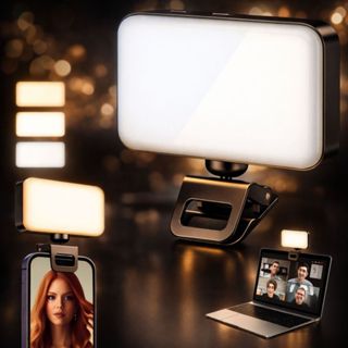 Luz de Preenchimento LED para Selfie e Videoconferência – Iluminação Profissional Clip-on 6W em Oferta na Shopee